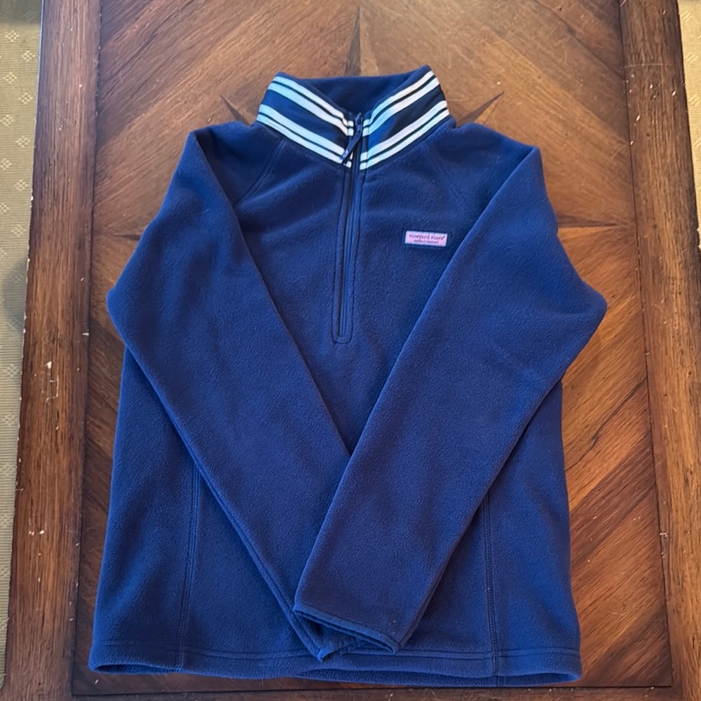 Vineyard Vines fleece quarter zip. Navy blue, Very good condition